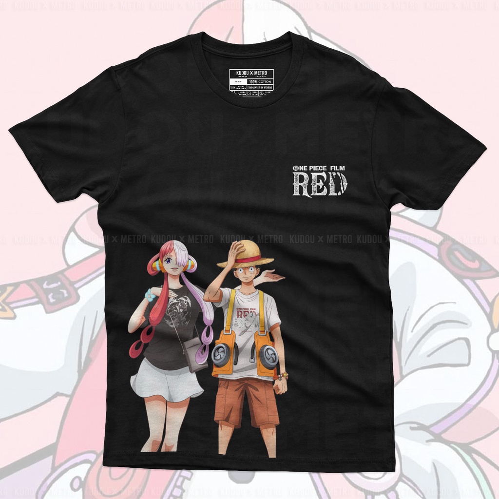 Jual Tshirt Uta X Luffy Anime Manga One Piece Movie Red Mugiwara Shopee Indonesia 3101