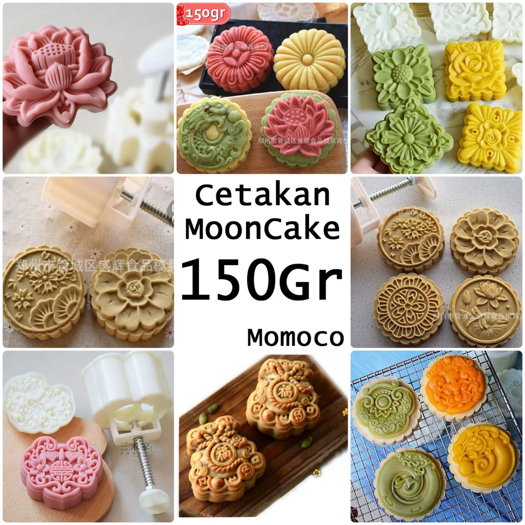 Jual Cetakan Mooncake Kue Bulan Press Mold 150gr gram Cetakan Nastar ...