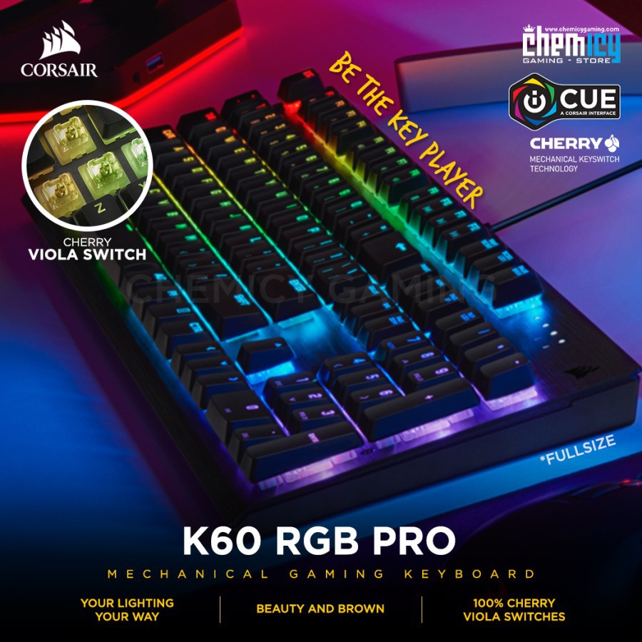 Jual Corsair K60 RGB PRO - Mechanical Gaming Keyboard | Shopee Indonesia