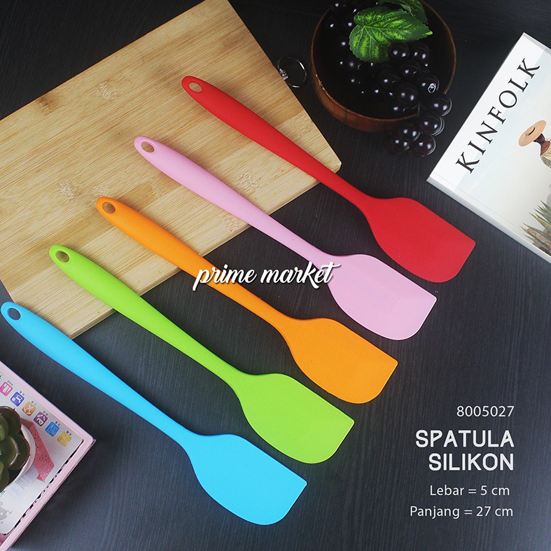Jual Spatula Kue Silikon / Spatula Oles Kue / Spatula Pengaduk Adonan Food Grade 28 cm (8005027