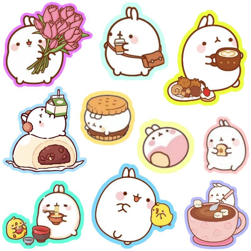 Jual Sticker bunny / sticker aesthetic, sticker cute ( 1 pck isi 30 pcs ...