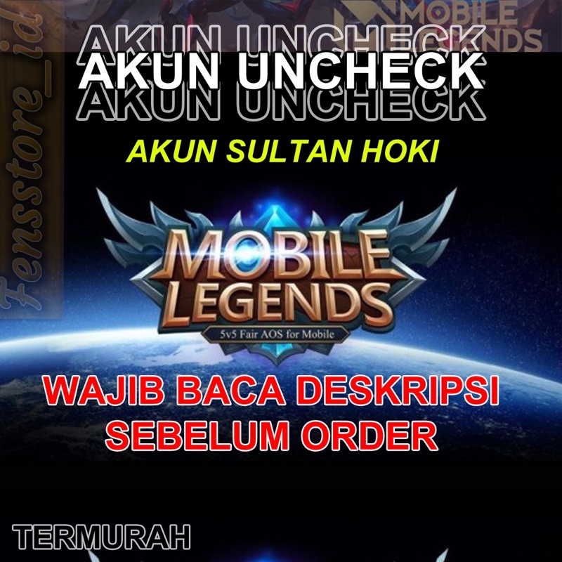 Jual AKUN SULTAN MOBILE LEGENDS AKUN UNCHECK MOBILE LEGENDS Shopee