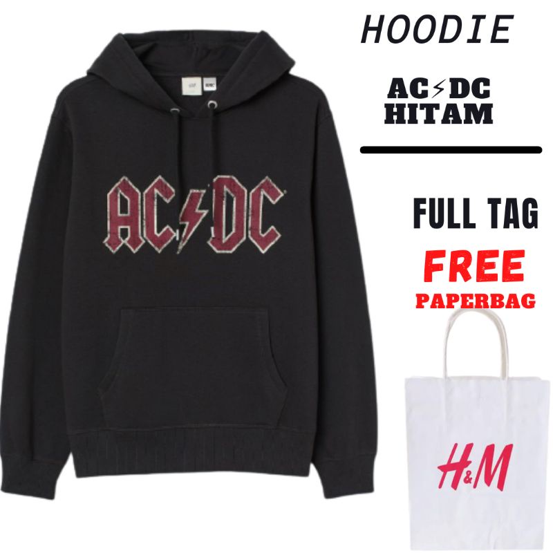Jual Hoodie H&M Jaket HnM AC/DC Black Fulltag Free Paperbag | Shopee ...