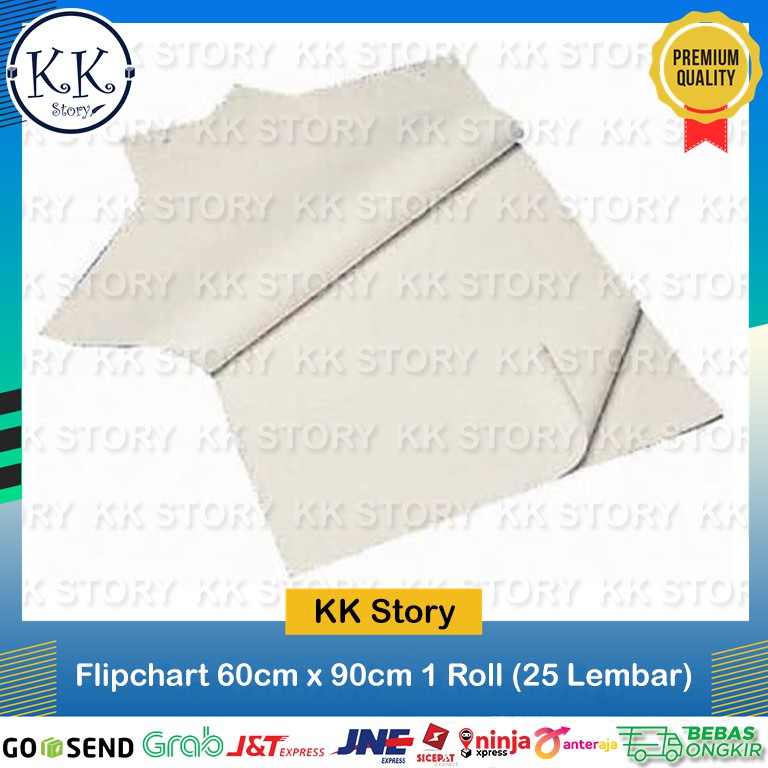 Jual Kertas Flip Chart Koran Buram Untuk Flipchart 60 X 90 - Per Roll ...