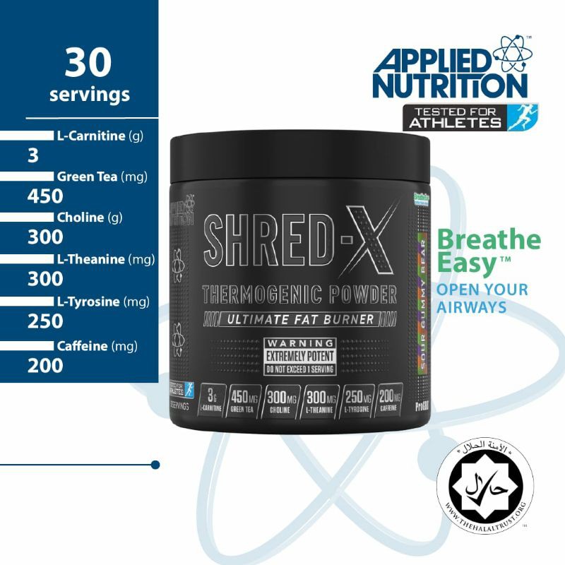 Jual Applied Nutrition Shred X ShredX Thermogenic Fatburner + Easy