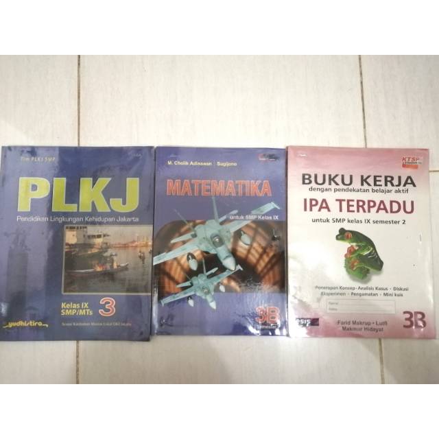 Jual Buku pelajaran Plkj, matematika, ipa terpadu kelas 3 SMP | Shopee ...