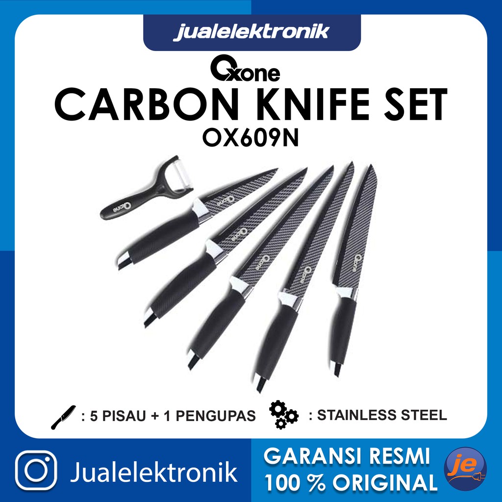 Jual Oxone OX609N – Carbon Knife Set Pisau Set Dapur Chef Knife Bread ...