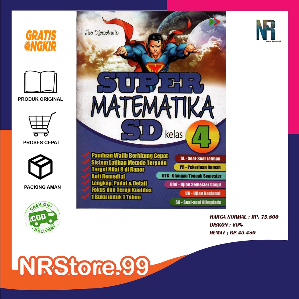 Jual Super Matematika SD Kelas 4 - lengkap soal-soal dan Kunci jawaban ...