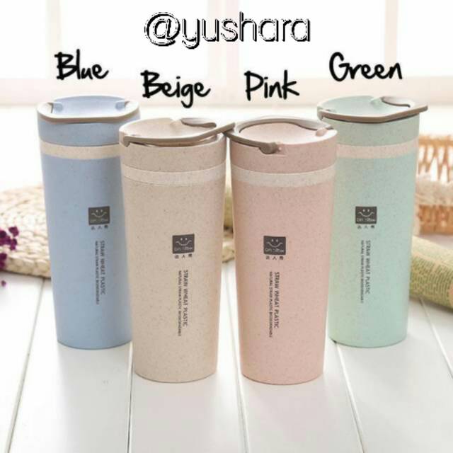 Jual Botol / Termos Minum Jerami Gandum 450ml Anti Panas Dingin ...
