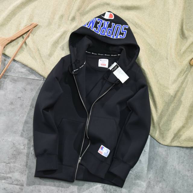 Jual Supreme x Champion Arc Logo Zip Up Hoodie (GRADE ORI