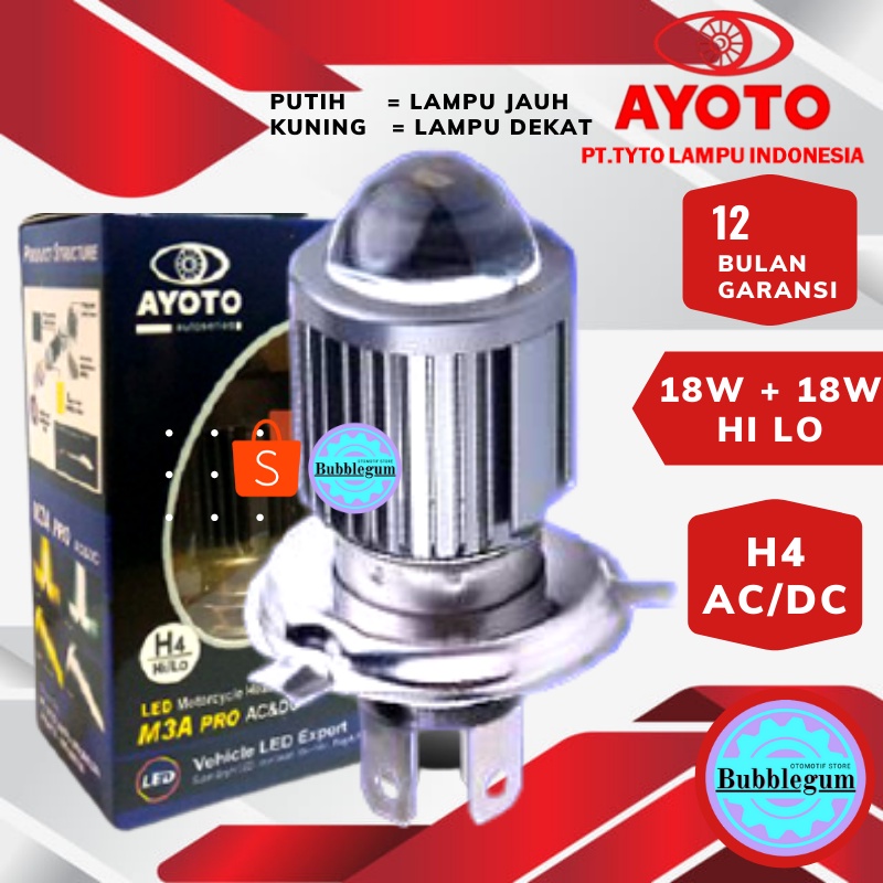 Jual [ORIGINAL AYOTO ] Lampu Led Motor AYOTO M2A H6 (putih) Untuk Matic ...