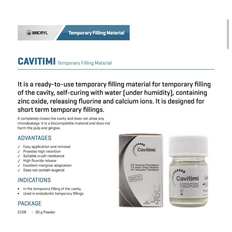 Cavit Temporary Filling Ingredients – CEMVJ