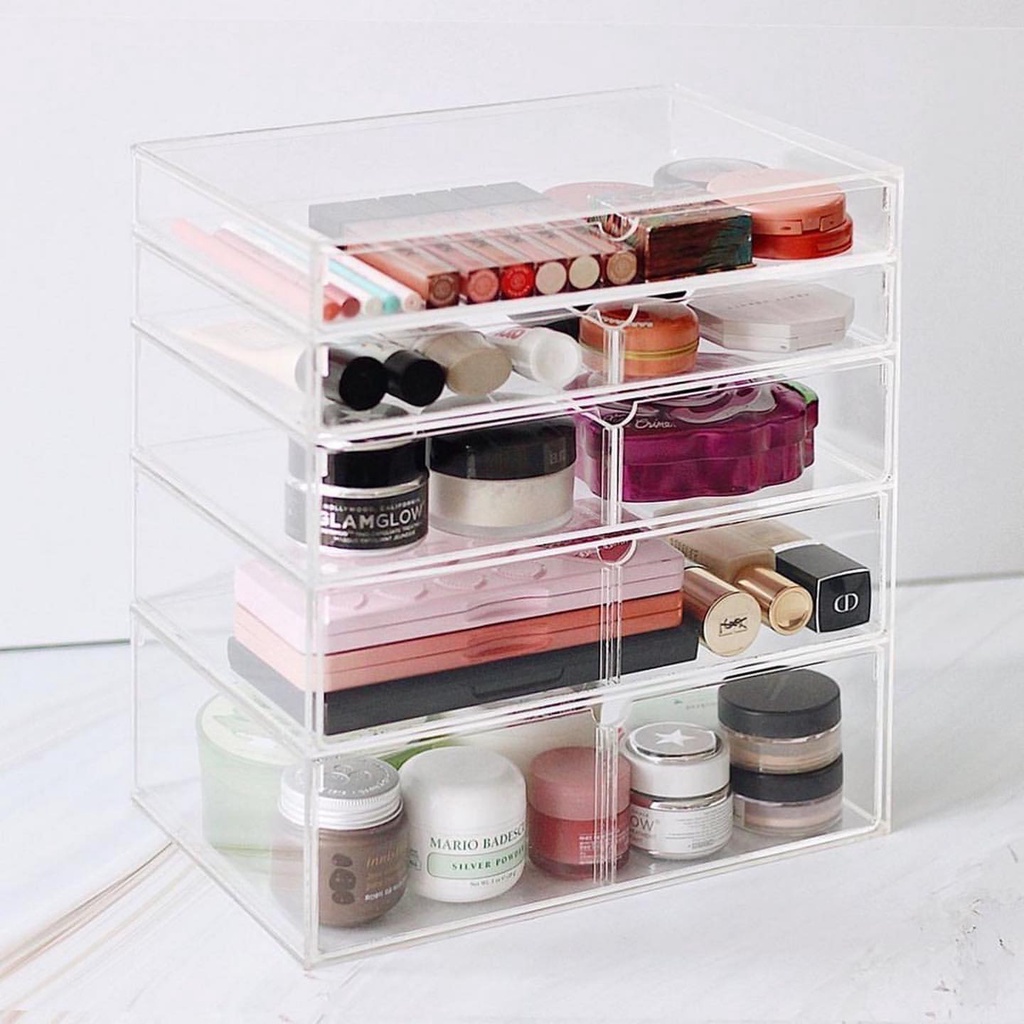 Jual Extra Large Makeup Organizer Acrylic Makeup Organizer / Kotak Box Kosmetik Akrilik Shopee