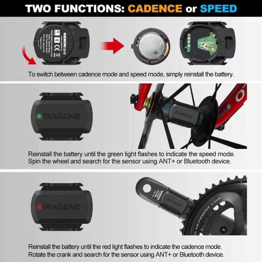 Jual MAGENE S3 Speed Sensor cadence ANT Bluetooth for Strava garmin Shopee Indonesia