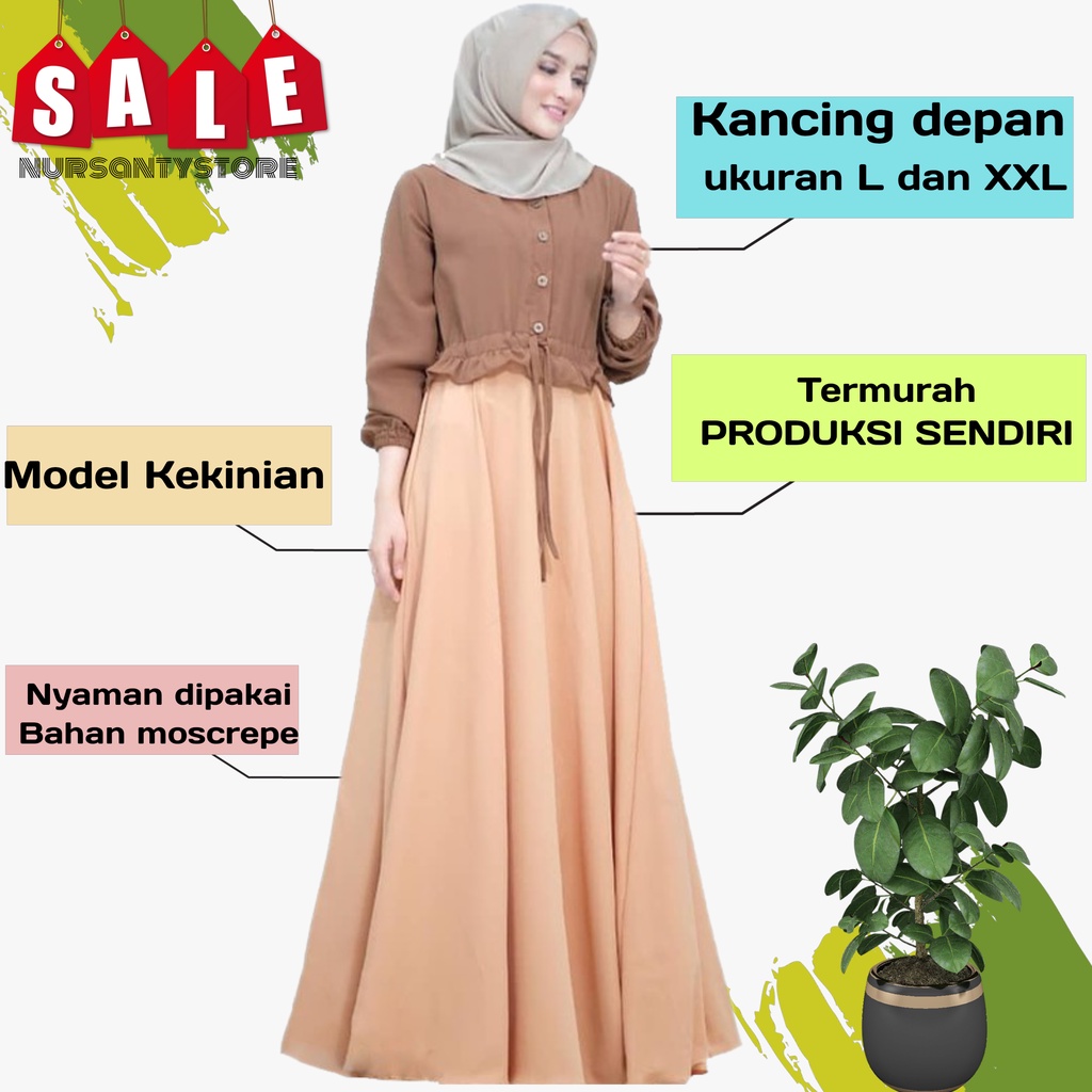 Jual Baju pakaian gamis dress dres abaya fashion drees jubah wanita ...