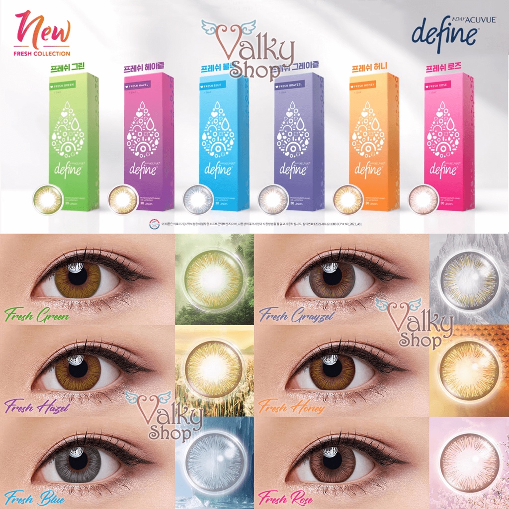 Jual Ready Stock 1 Box Acuvue Define X Twice Natural Shine Vivid Radiant Bright Charm Sweet Chic