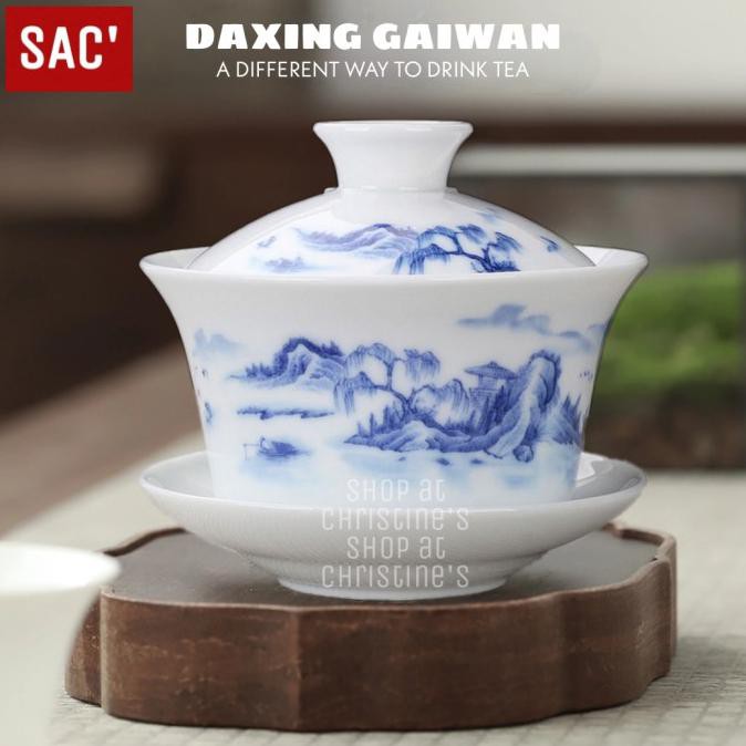 Jual DAXING Gaiwan Porcelain Chinese Tea Set Cangkir Teko Teh Kopi ...