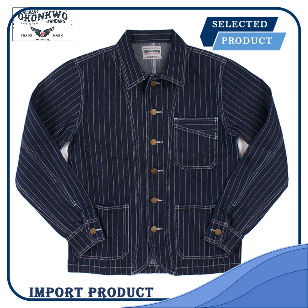 Jual Jackets Men's primary color denim jacket coat amekaji tooling ...
