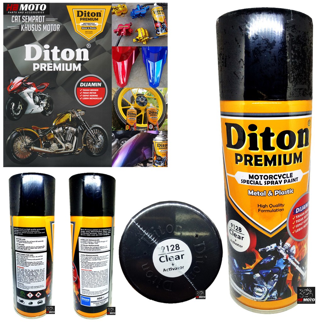 Jual 9128Clear Cat Semprot Diton Premium 9128 Clear + Activator ISI 400 ...