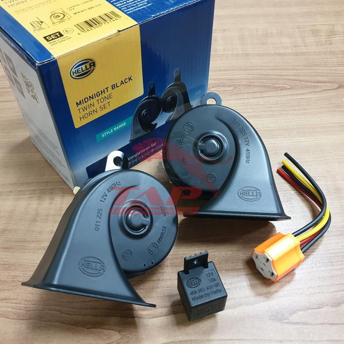 Jual KLAKSON HELLA + SOCKET + RELAY (MIDNIGHT BLACK) Shopee Indonesia