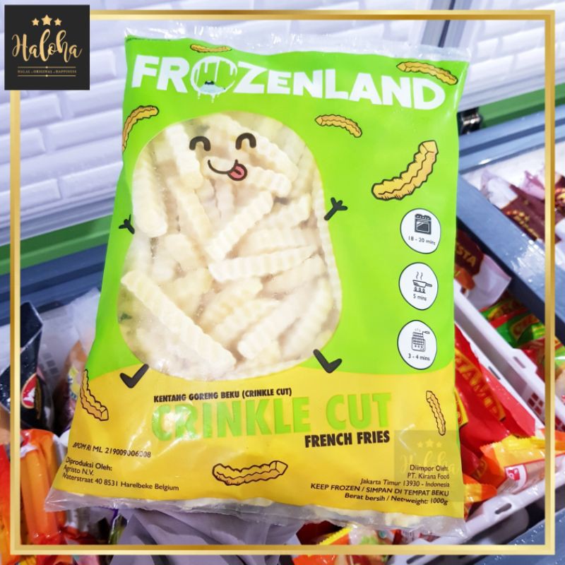 Jual Frozenland French Fries Crincle Cut Kentang Goreng 1 Kg | Shopee ...