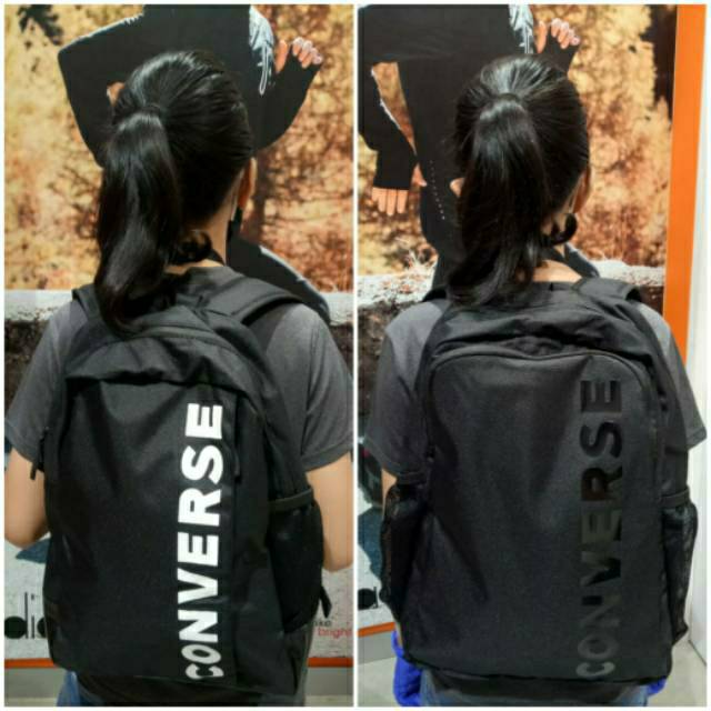 Tas backpack sekolah Converse Speed 2 Unisex Backpack Black READY STOCK