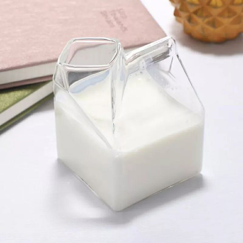 Jual Gelas Karton Susu Kaca Gelas Kotak Susu Gelas Susu Gelas Unik Milk Box Milk Carton 6715