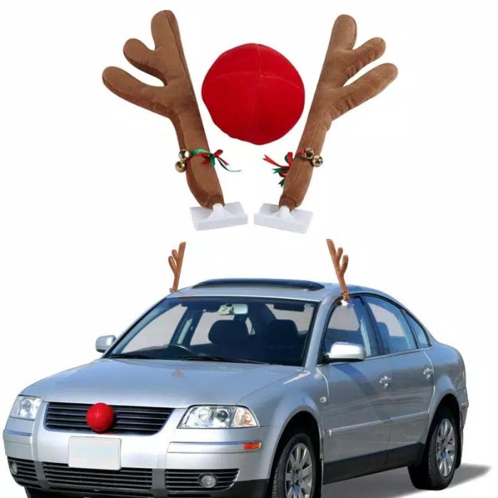 Jual natal hiasan reindeer antlers for car autotruck suv van christmas