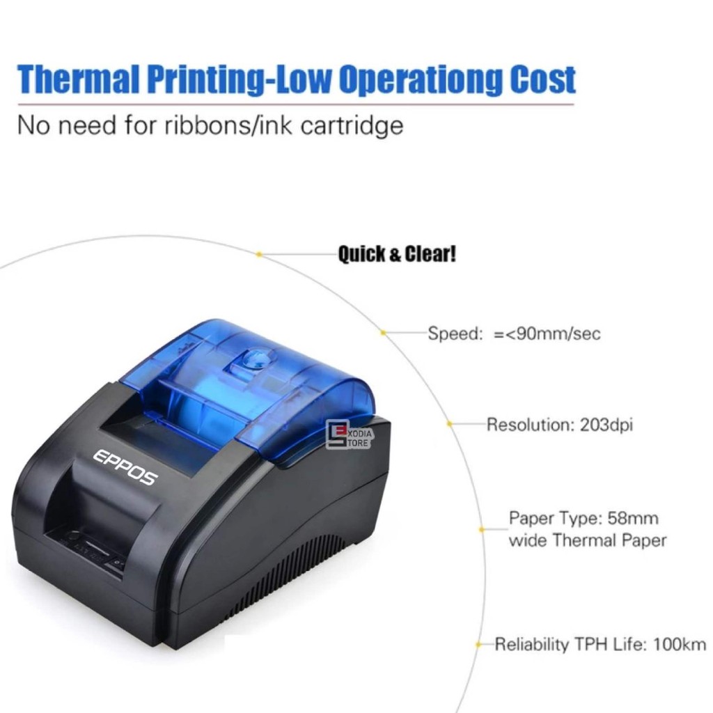 Jual Original EPPOS EP-RPP02 RPP02 RPP02N EP58M Mini Thermal Printer ...