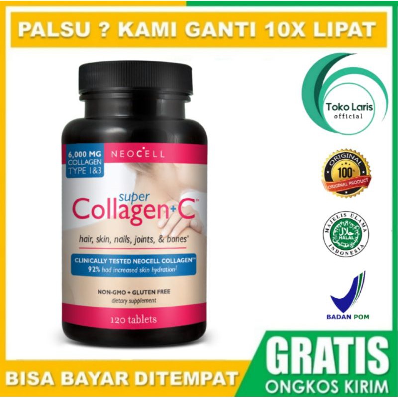 Jual NEOCELL SUPER COLLAGEN C POWDER TYPE 1 & 3 120 TABLET ORIGINAL ...