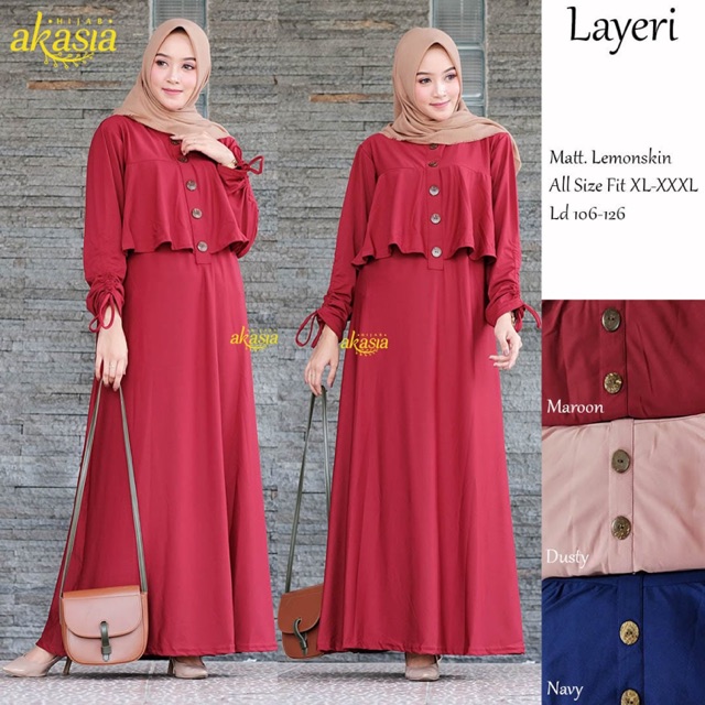 Jual Layeri dress fit to jumbo big size | Shopee Indonesia