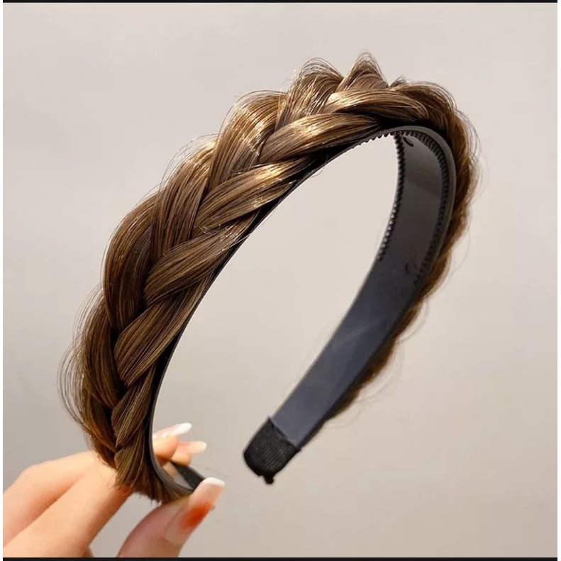 Jual Bando rambut kepang wig kepang bandana anti selip gaya korea | Shopee  Indonesia