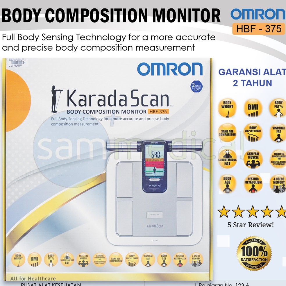 Jual Omron HBF 375 Timbangan Badan / Body Fat Monitor / Timbangan Lemak