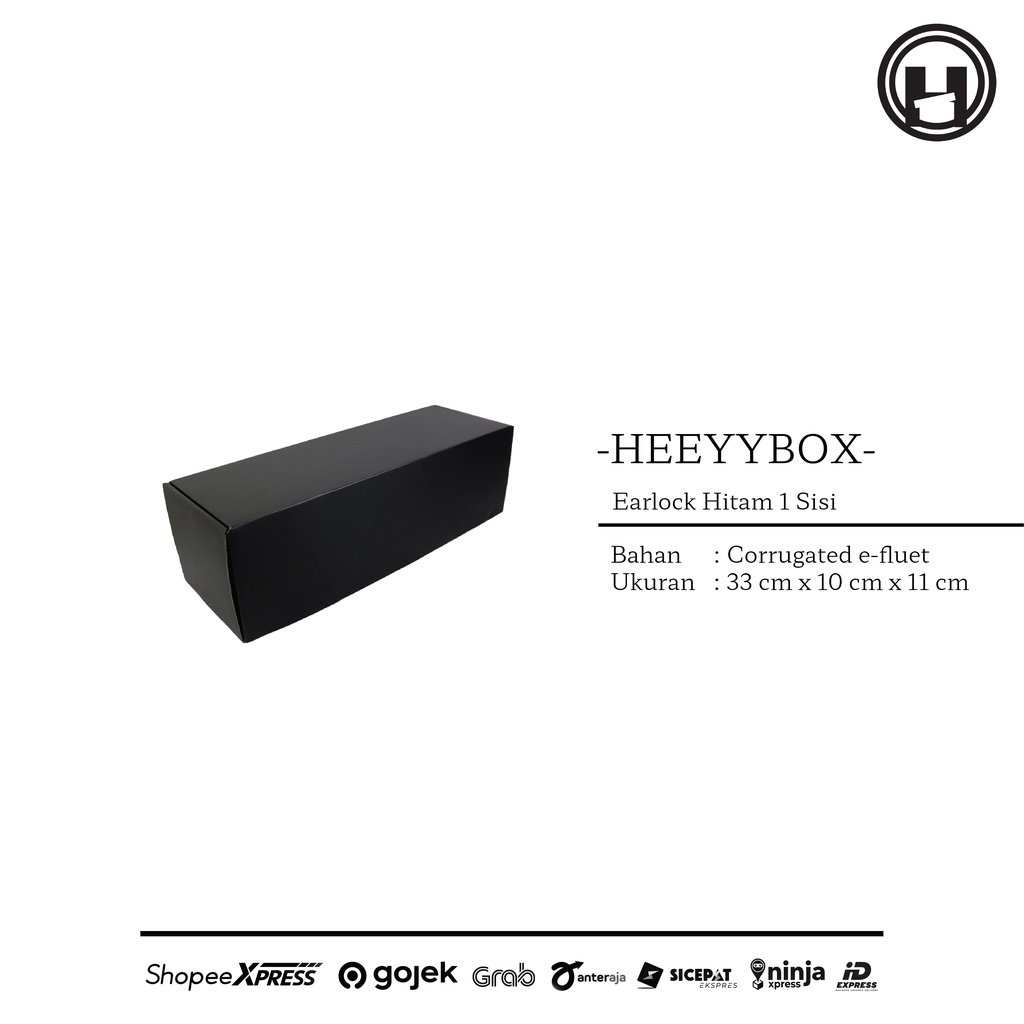 Jual HEEYYBOX | Corrugated Printed Black Box / Kotak Kado Bahan ...