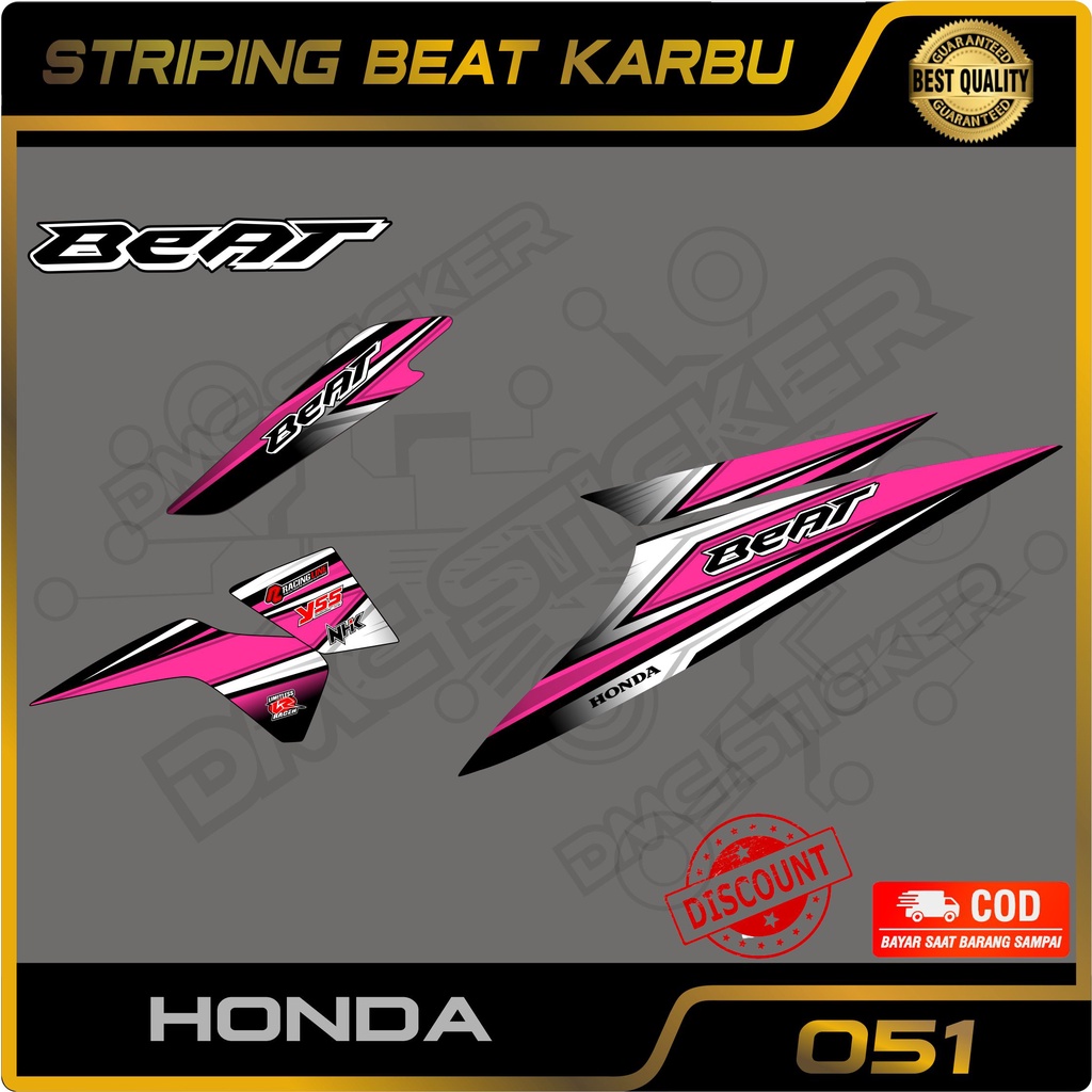 Jual Sticker Striping Variasi Beat Karbu Striping Motor Beat Karbu