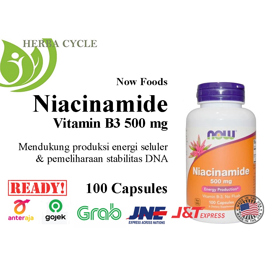 Jual Now Foods Niacinamide 500 Mg 100 Cap Vit B3 Sumber Energi ORI USA ...