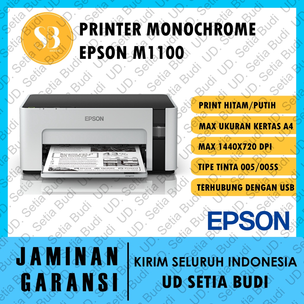 Jual Epson M1100 Printer Ecotank Monochrome Hitam Putih Shopee Indonesia 1231