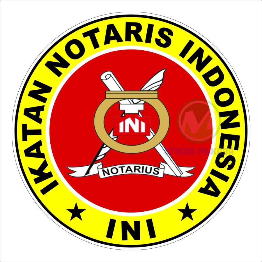 Jual Stiker Vinyl Ikatan Notaris Indonesia 20x20cm Shopee Indonesia 3443