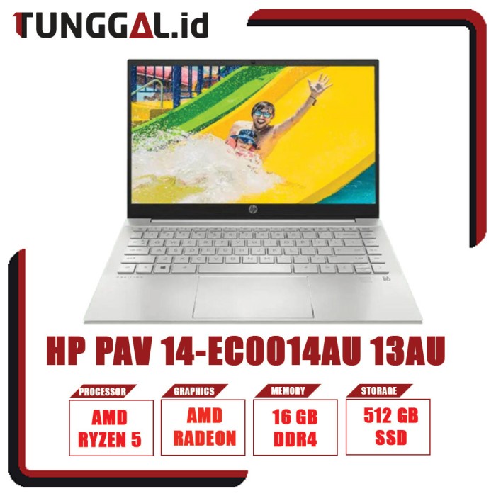 Jual HP Pavilion 14 EC0013AU EC0014AU Ryzen 5-5500U 16GB 512GB 14" W10 ...