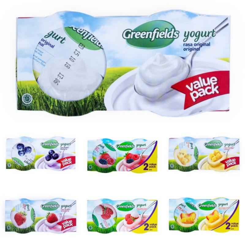 Jual GREENFIELDS Yoghurt Value Pack 250gr (2pc) - Yogurt GREENFIELDS ...