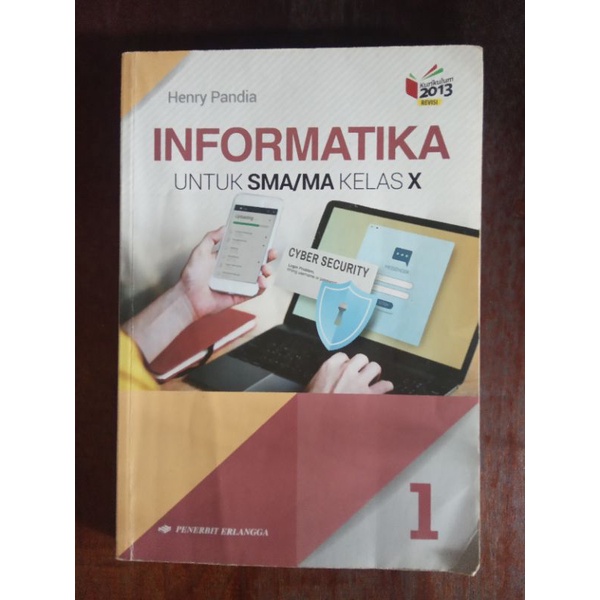 Jual Buku INFORMATIKA Kelas X SMA/MA Penerbit Erlangga. Kondisi Bekas ...