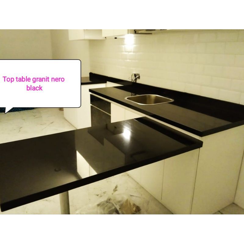 Jual granit top kitchen set / meja granit hitam Shopee Indonesia