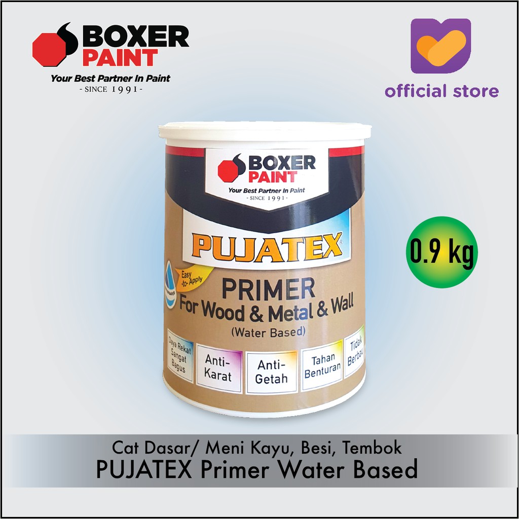 Jual Cat Dasar Meni Kayu Besi Pujatex Primer Water Based Shopee Indonesia