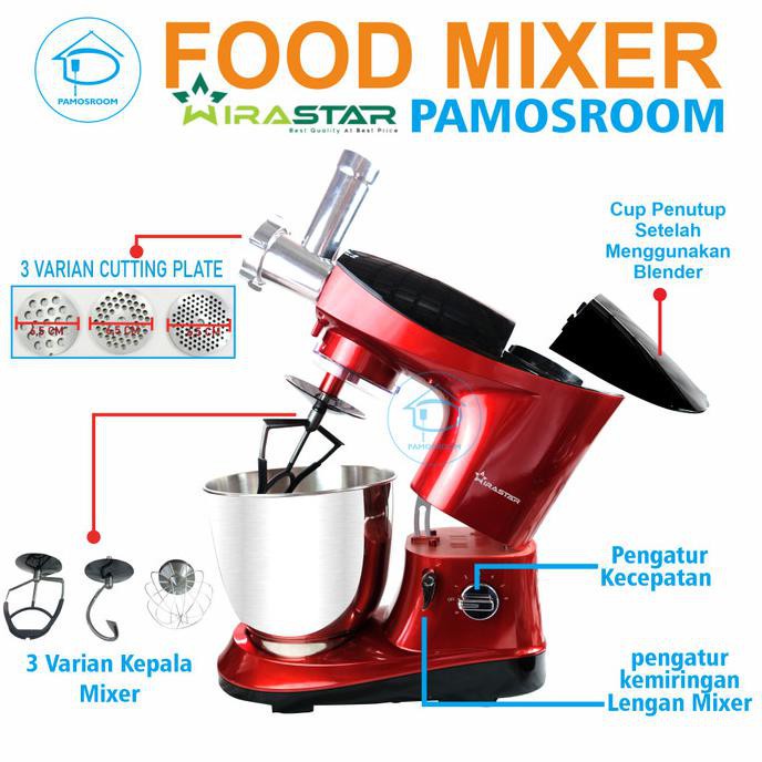 Jual Wirastar Hand Mixer Stand Mixer Mesin Pengaduk Adonan B7X