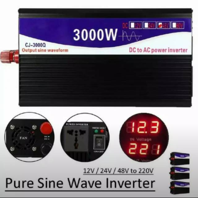 Jual Mobil inverter 3000W DC24V to AC220V | Shopee Indonesia