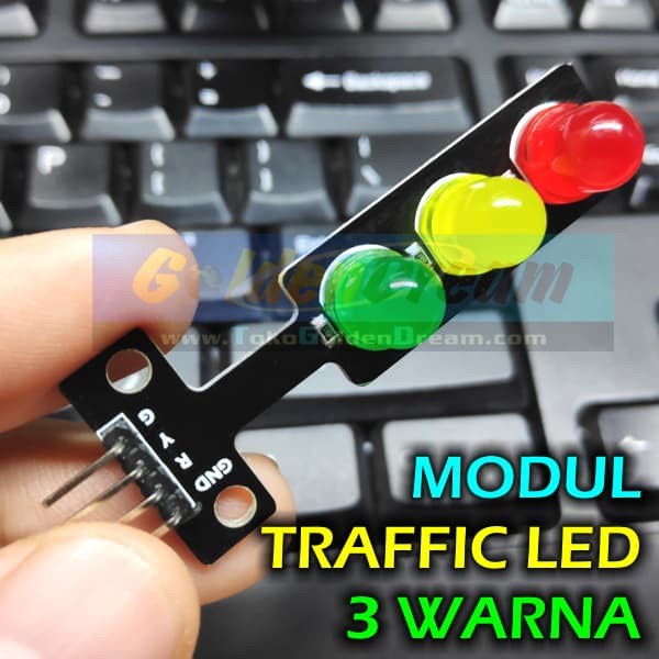 Jual PROMO Traffic LED 3 Warna Light Merah Kuning Hijau Lampu Arduino ...
