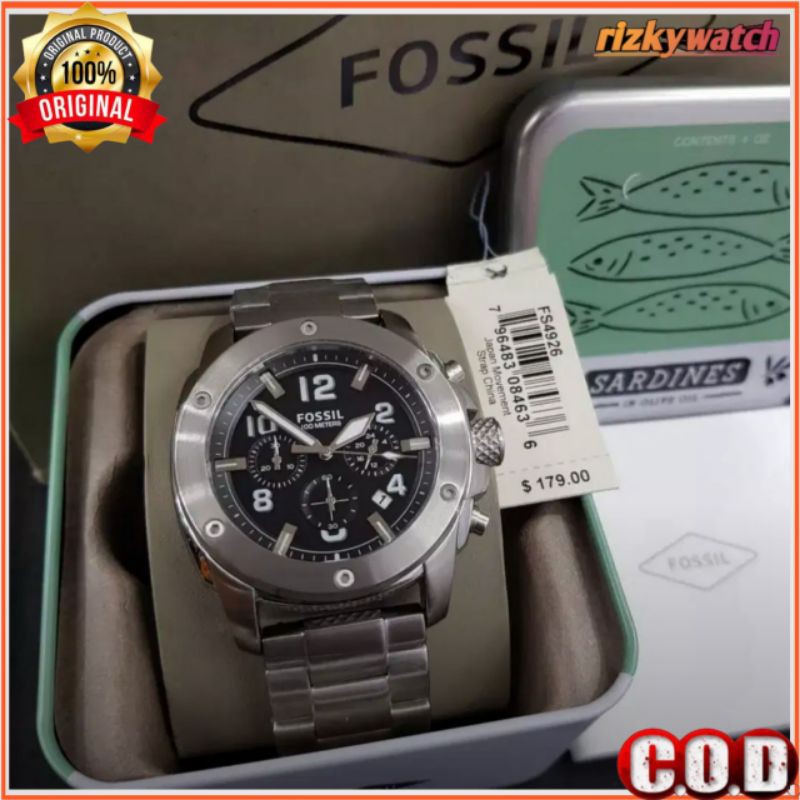 Jual Jam Tangan Fossil FS4926 FS 4926 Original Stainless Cronograph Shopee Indonesia