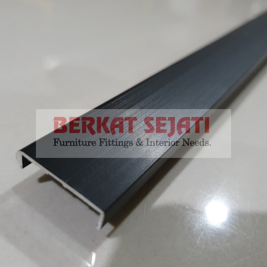 Jual Profil Lis List Edging Frame Aluminium Alumunium EA 19 HITAM 3 Mtr ...
