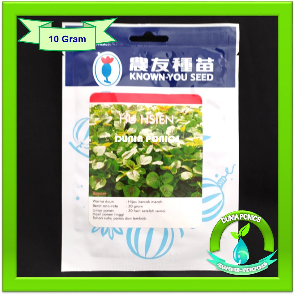 Jual Benih Bayam Batik Loreng HU HSIEN Spinach Known You Seed 10 Gram ...