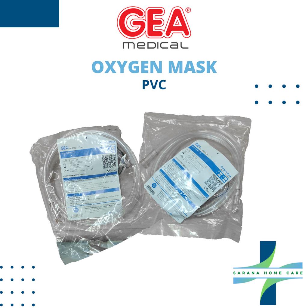Jual GEA Oxygen Mask PVC with tube/ masker oksigen dengan selang/alat ...